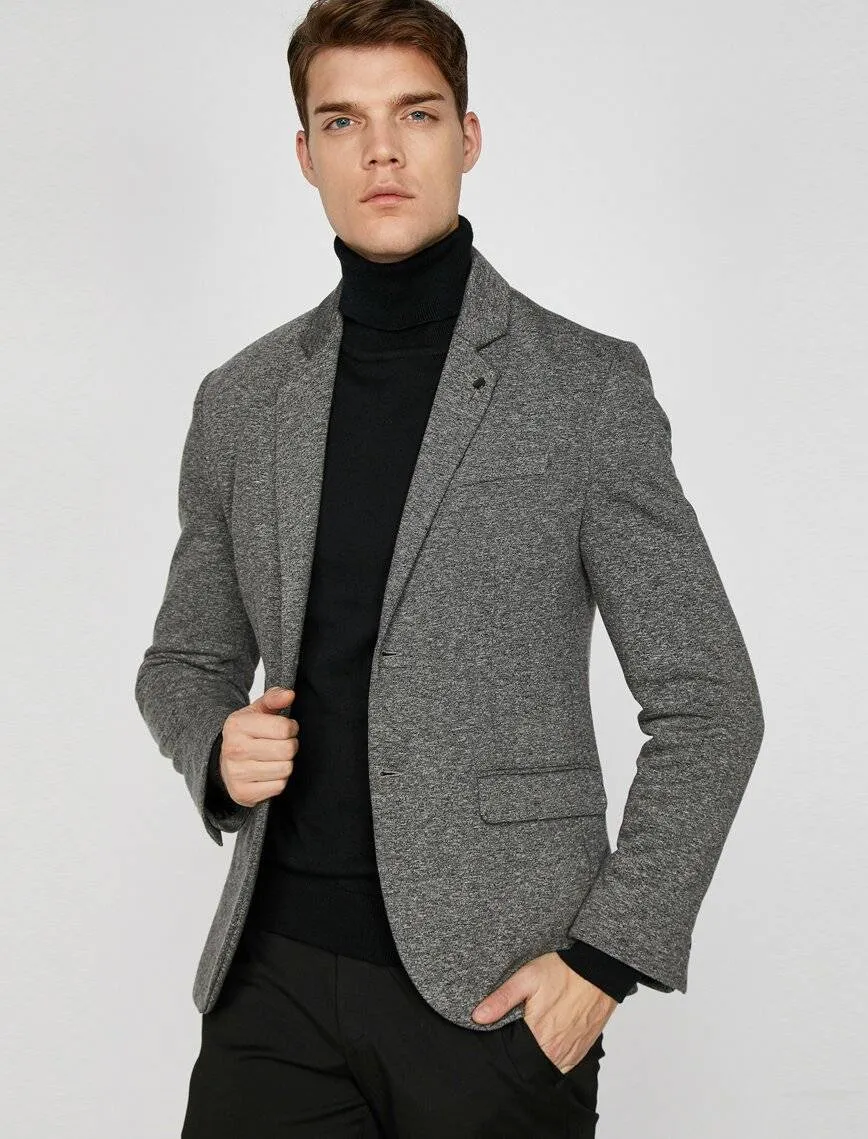 10833 Grey Patterned Blazer