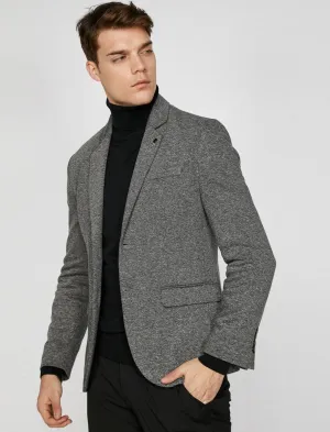 10833 Grey Patterned Blazer