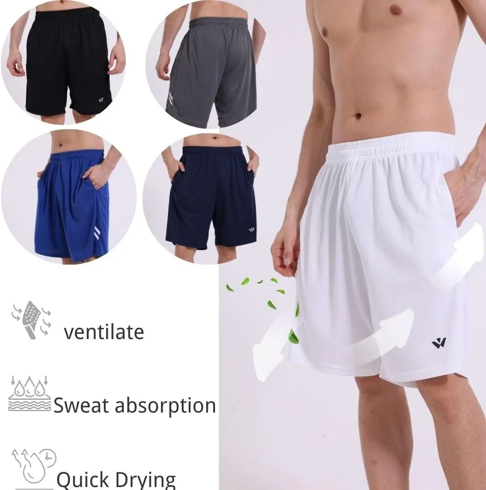 3/5 Pack Athletic Gym Mens Shorts Quick Dry Basketball Shorts with Pockets for Workout Running Casual Activewear