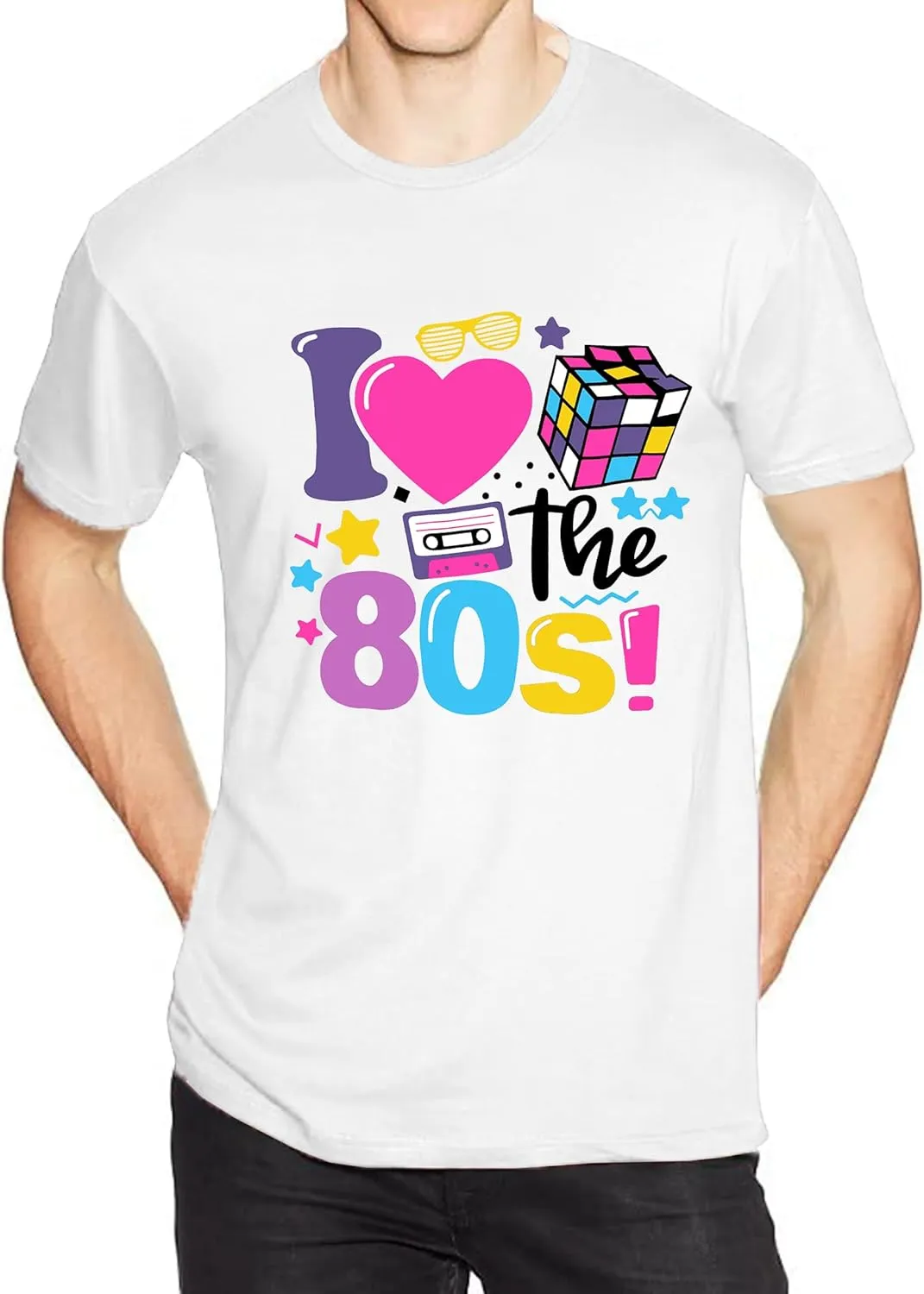 80's Shirts for Men: I Love The 80s Shirt Tops Vintage 80s Music T-Shirt 80s Birthday Party Outfits