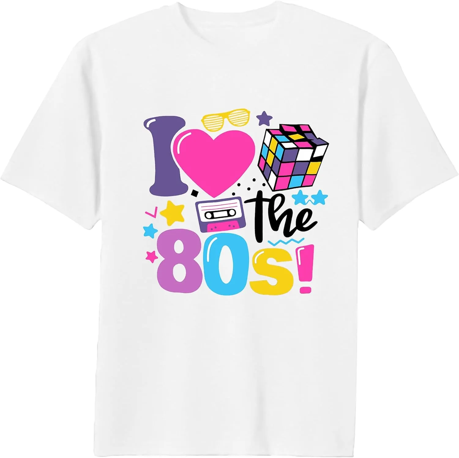 80's Shirts for Men: I Love The 80s Shirt Tops Vintage 80s Music T-Shirt 80s Birthday Party Outfits