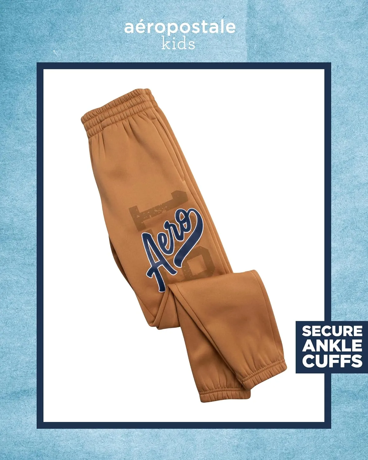 AEROPOSTALE Boys' Joggers Set - 3 Piece Fleece Zip Up Hoodie, Jogger Pants, and Graphic T-Shirt - Boys Activewear Set (8-12)