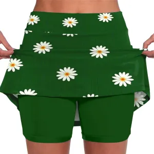 aihihe Golf Skirts for Women Tummy Control Pleated Padded Bike Shorts Women 5 inch Inseam Plus Size Pleated Skorts for Women