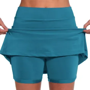 aihihe Summer Skirts for Women 2024 Tennis Dresses for Women Navy Black a line Skirt with Pockets for Women