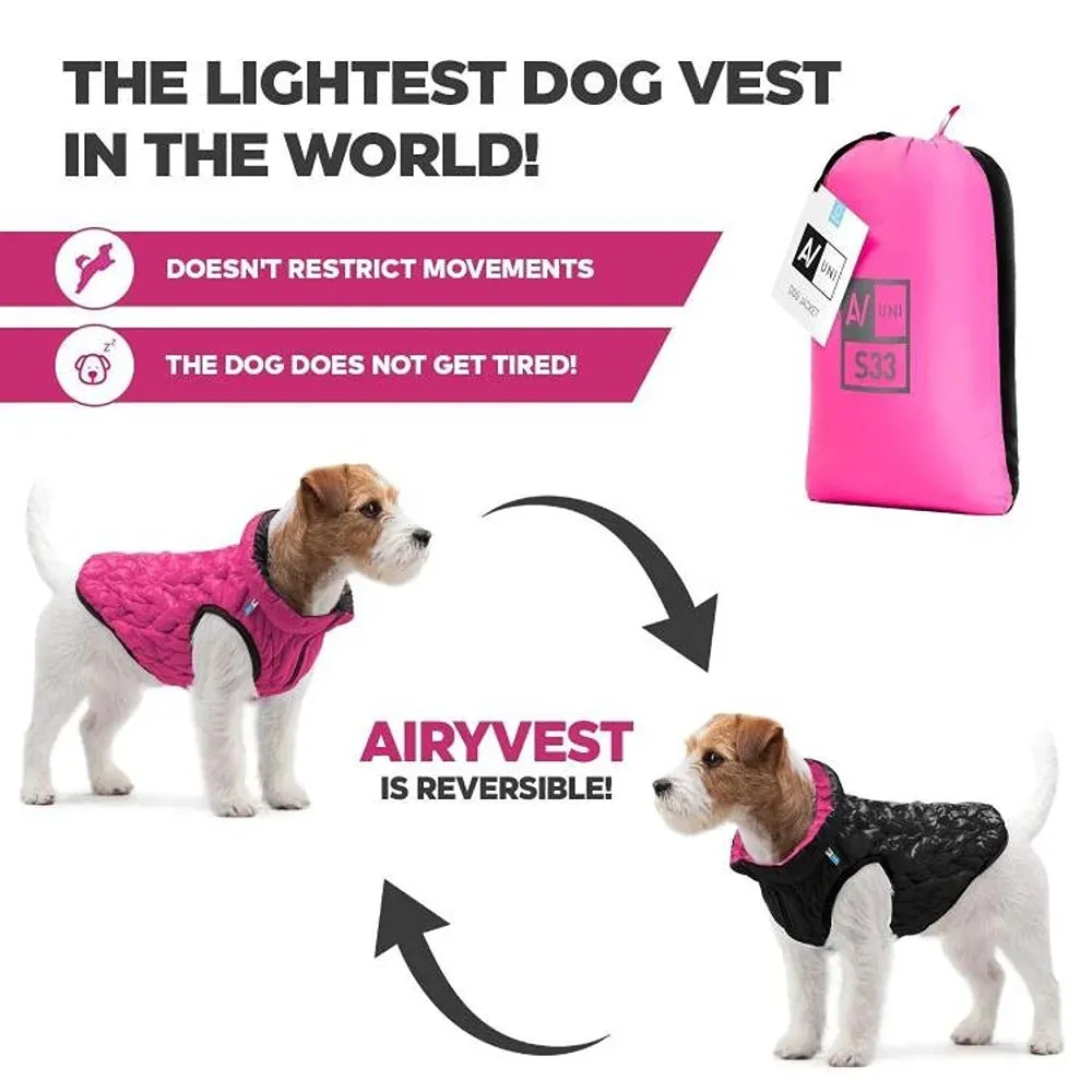 Airy Vest Dog Winter Coat UNI   Lightweight Reversible Warm Dog Jacket   Water