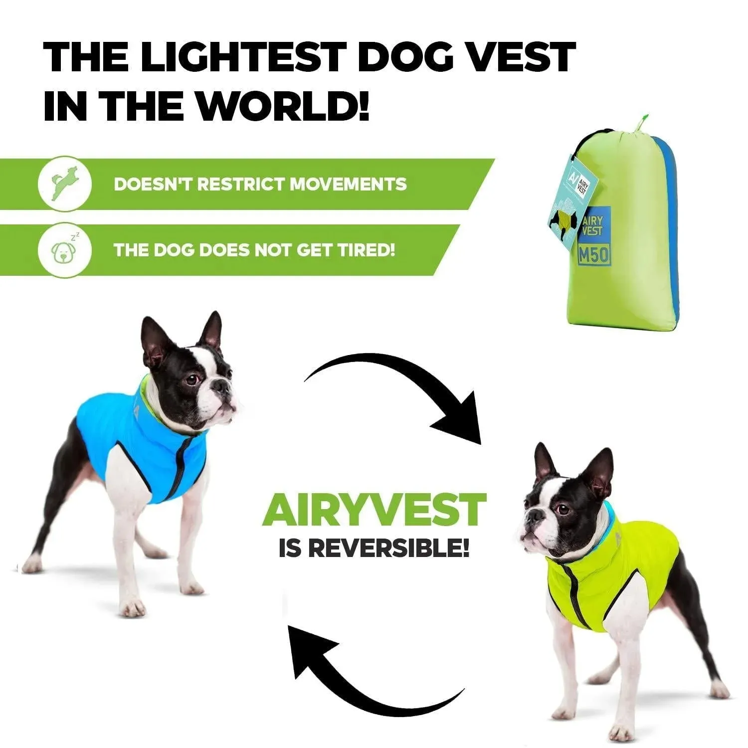 Airy Vest Lightweight Reversible Winter Dog Coat Warm Dog Jacket Water