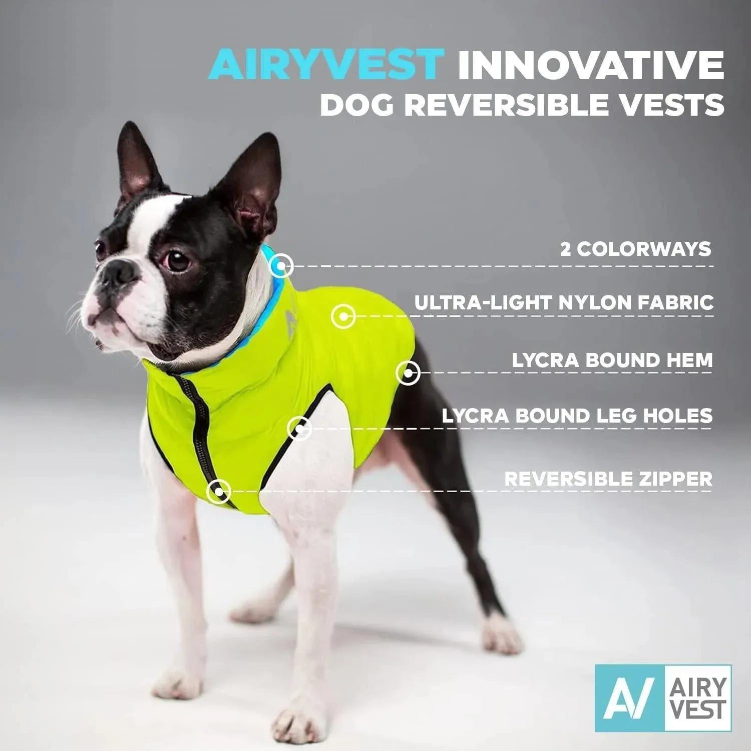 Airy Vest Lightweight Reversible Winter Dog Coat Warm Dog Jacket Water