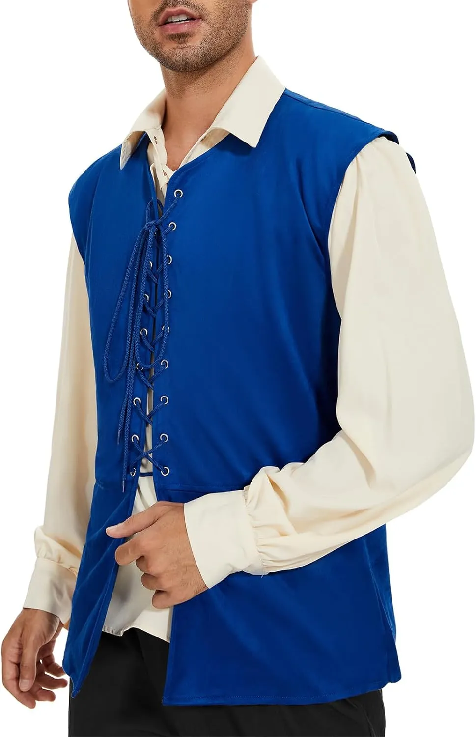American Trends Renaissance Costume Men Pirate Vest Renaissance Viking Steampunk Halloween Medieval Costume Men