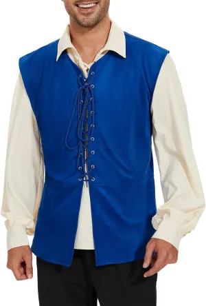 American Trends Renaissance Costume Men Pirate Vest Renaissance Viking Steampunk Halloween Medieval Costume Men