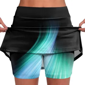 Athletic Skorts for Woman Hight Waist Solid/Gradient Skirts Elastic Tennis Yoga Shorts Tummy Control Skinny Joggers