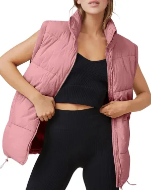 AUTOMET Puffer Vest Women Sleeveless Zip Up Outerwear Warm Puffer Lightweight Down with Pocket Fall Winter Jackets Coats 2025