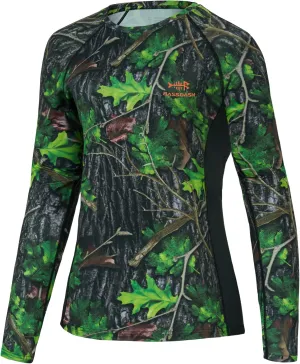 BASSDASH Womens Camo Hunting Shirt Long Sleeve UPF 50  Sun Protection Performance Tee Fishing Hiking
