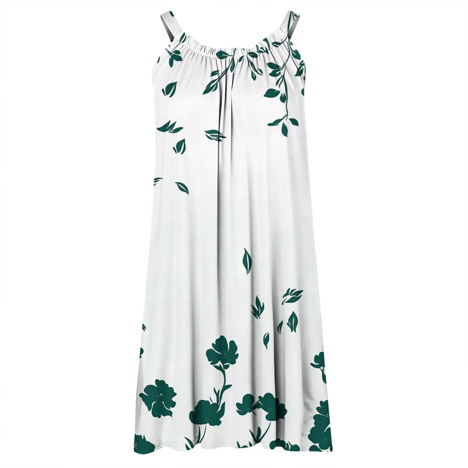 Beach Tank Dresses for Women Sleeveless Comfy Loose Fit Funny Floral Printing Boho 2025 Summer Vacation Mini Dress