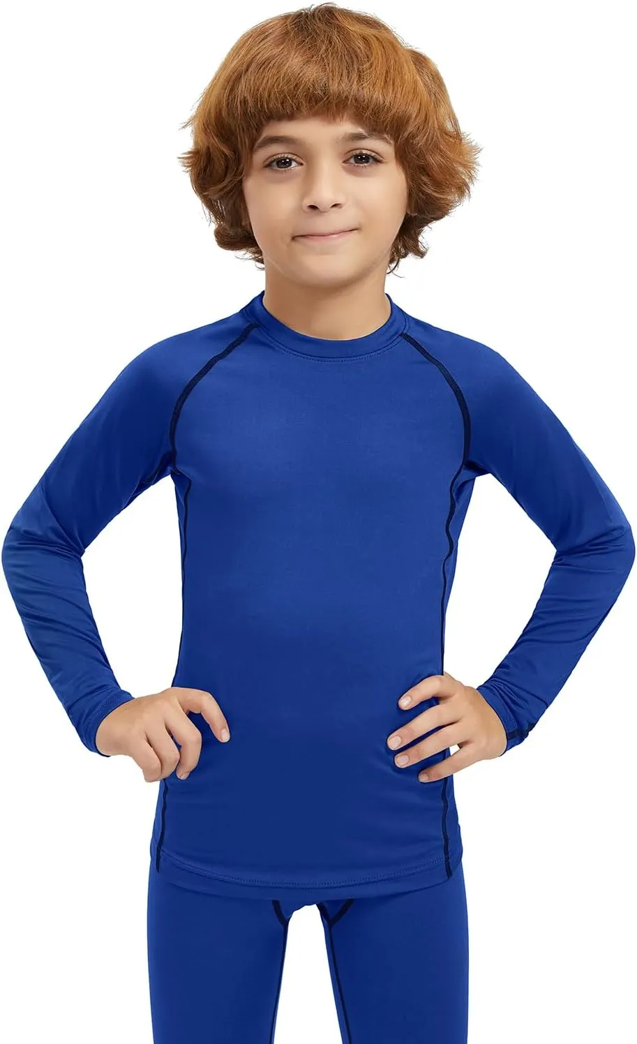 Boys' Compression Shirts Youth Long Sleeve Football Baseball Undershirt Sports Quick Dry Athletic Baselayer