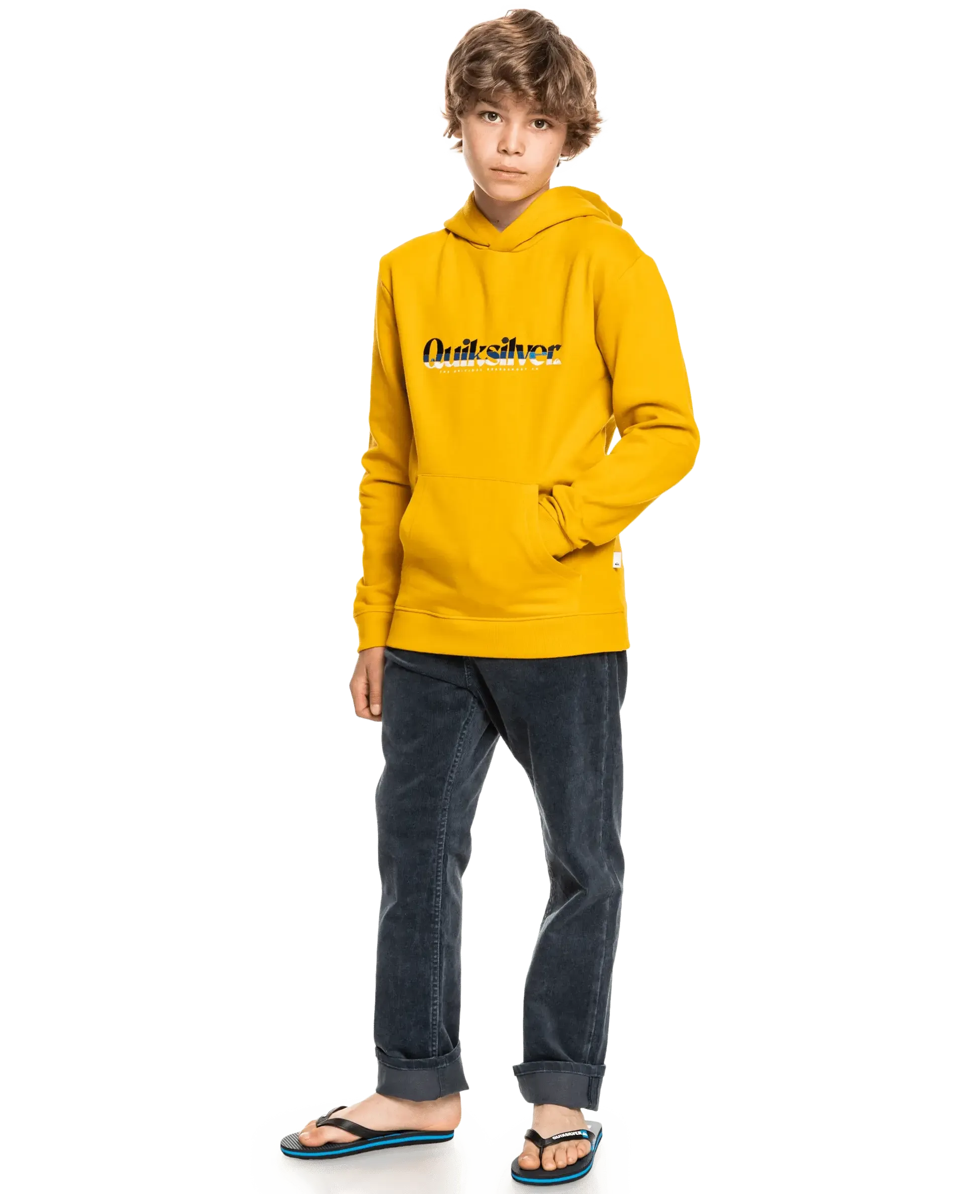 Boys Primary Colours Hoodie in Nugget Gold