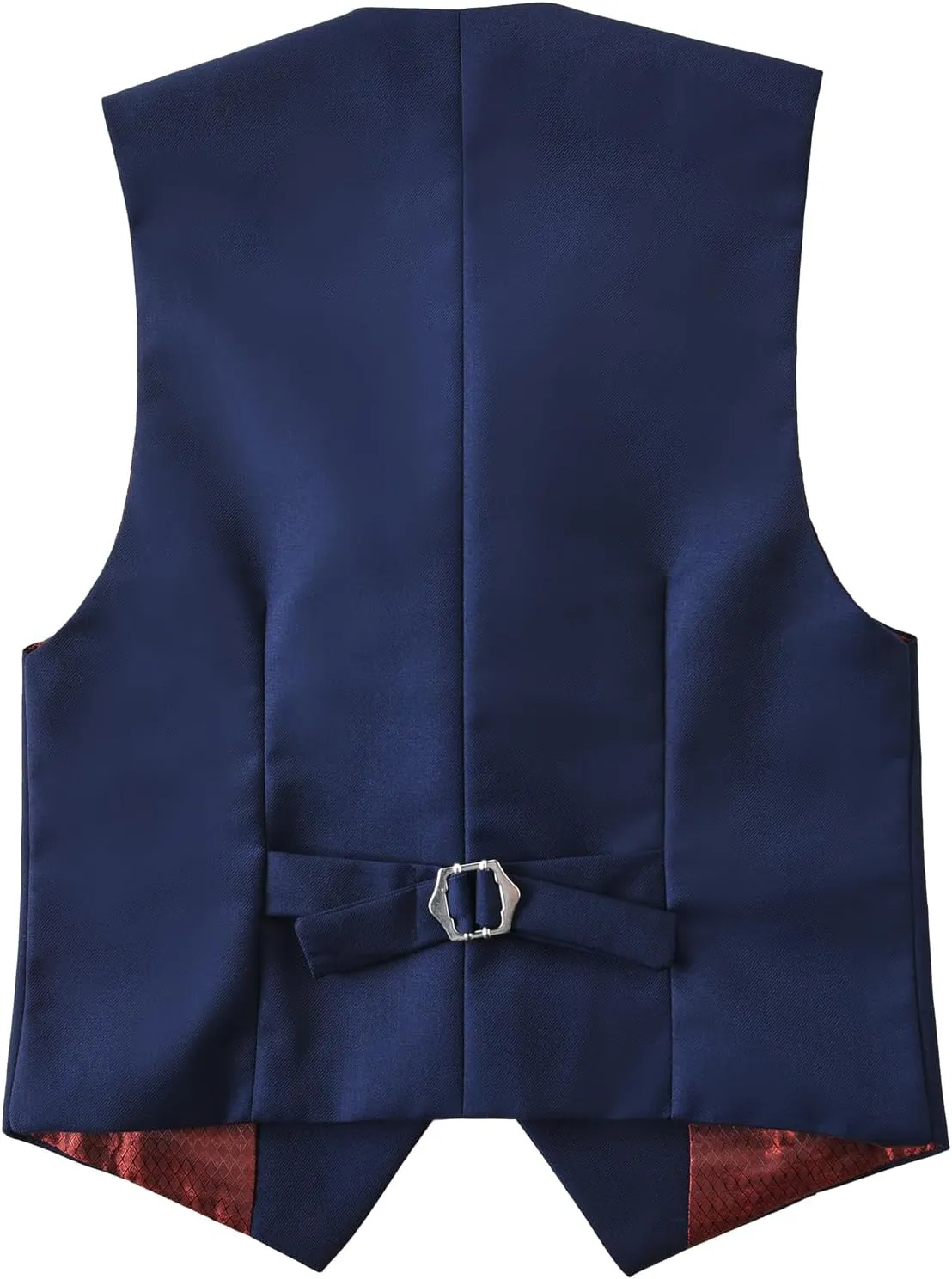 Boys Suit Vest Kids Formal Waistcoat Vest with Pockets Adjustable Back Strap Vest for Wedding Piano Performance