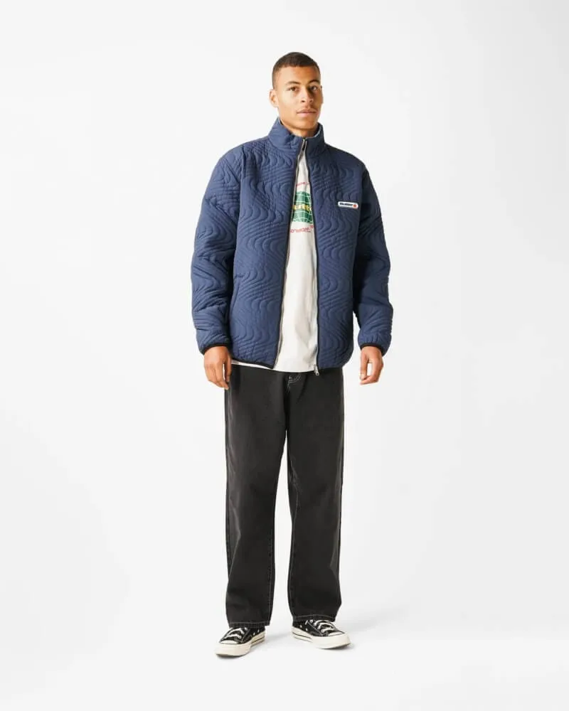 Butter Goods Quilted Reversible Jacket Navy Blue