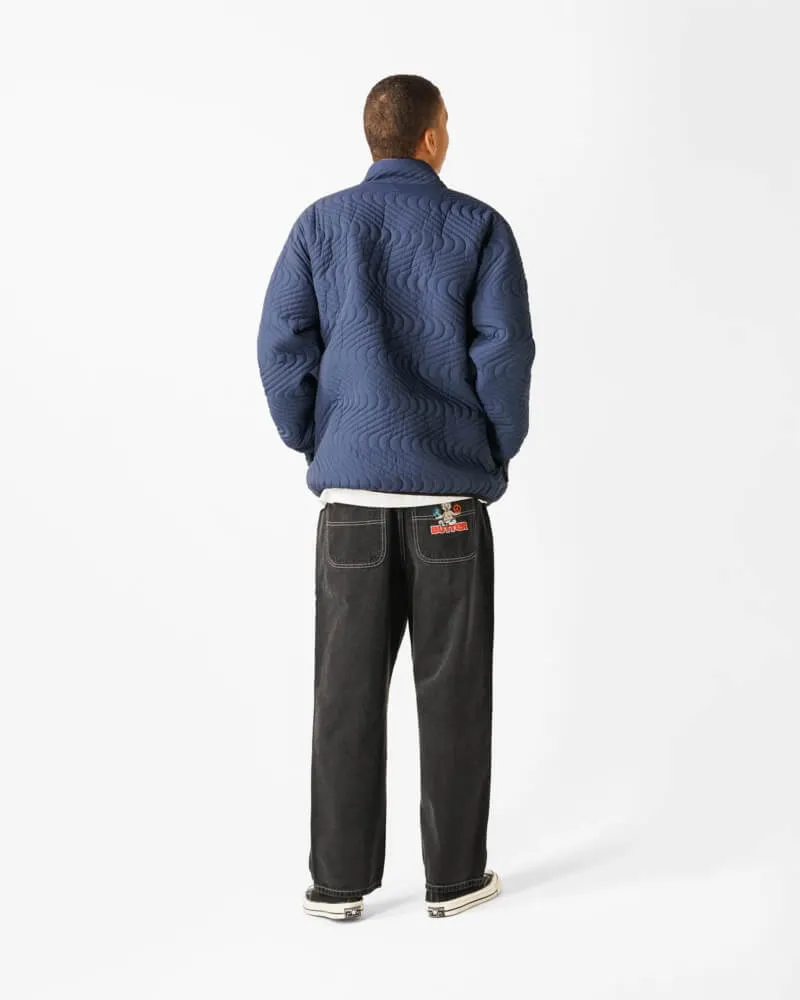 Butter Goods Quilted Reversible Jacket Navy Blue