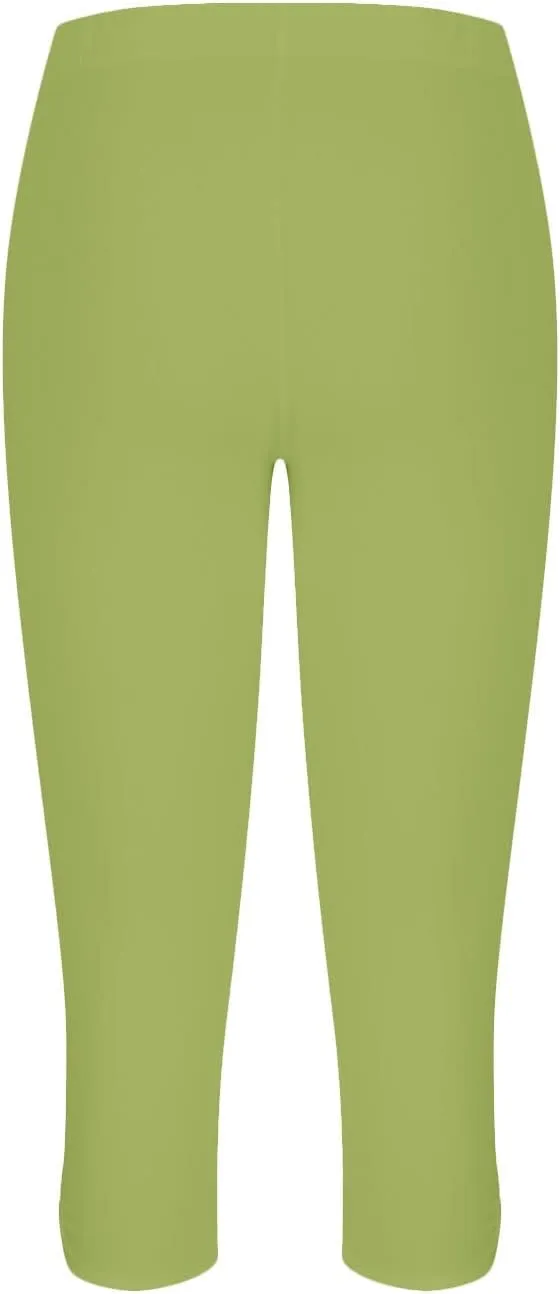 Capri Leggings for Women 2025 Summer Stretch Plus Size High Waisted Soft Casual Workout Yoga Pants with Pockets