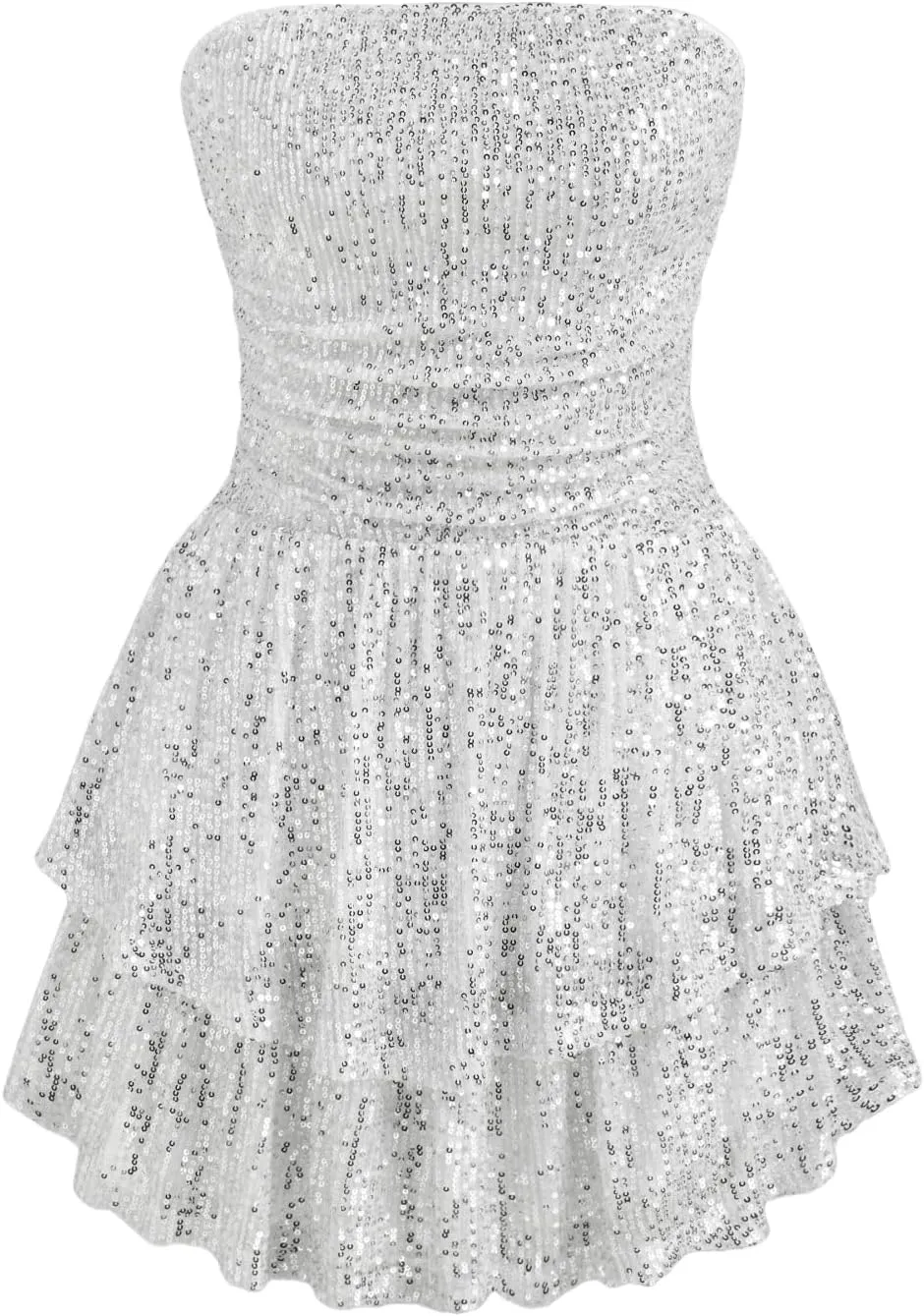 CIDER Women's Sequin Party Dress Ruched Mini Dress Bodycon Going Out Dresses Cocktail Dress A Line for Summer