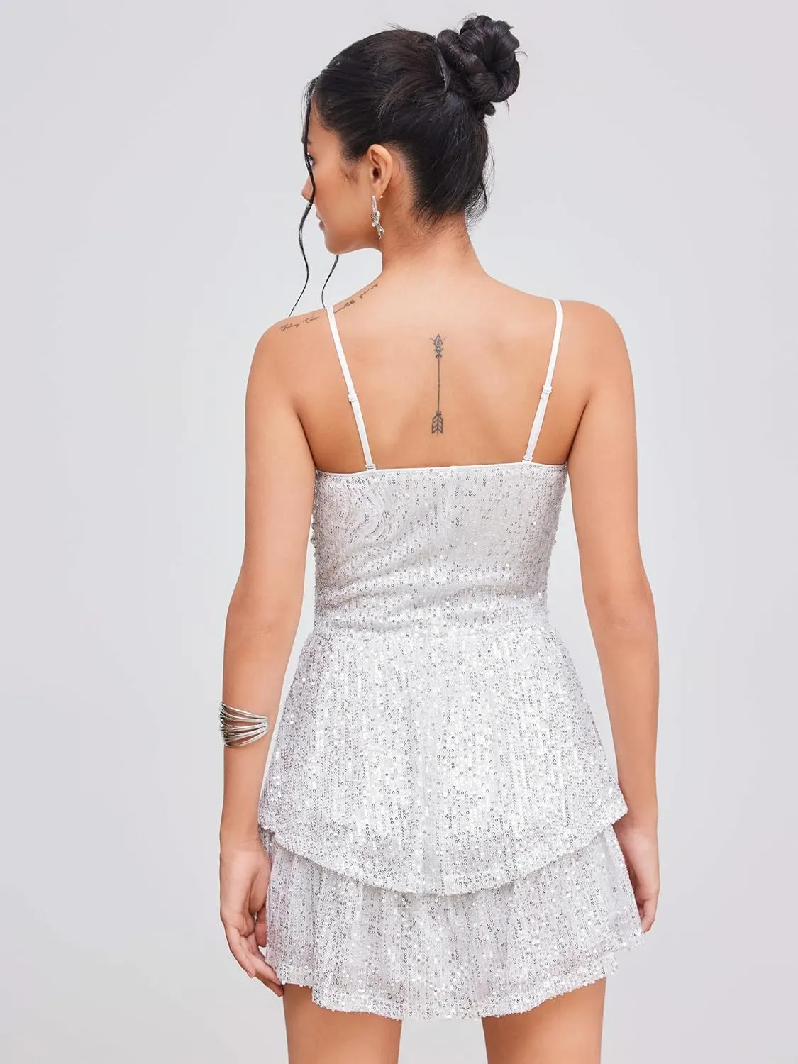 CIDER Women's Sequin Party Dress Ruched Mini Dress Bodycon Going Out Dresses Cocktail Dress A Line for Summer