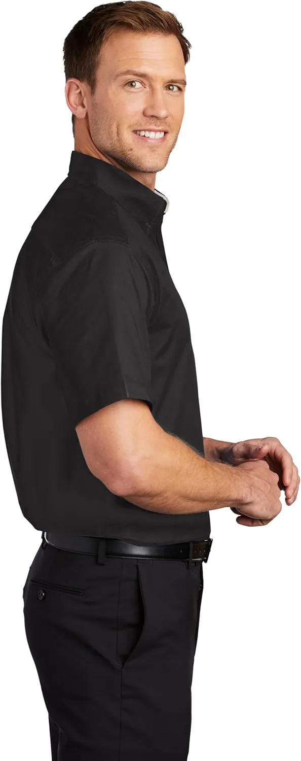 Clothe Co. Men's Short Sleeve Button Down Shirt with Front Pocket (Available in Big & Tall)