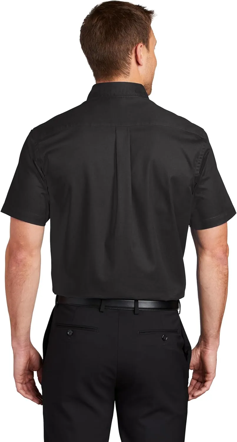 Clothe Co. Men's Short Sleeve Button Down Shirt with Front Pocket (Available in Big & Tall)