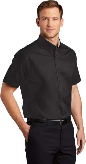 Clothe Co. Men's Short Sleeve Button Down Shirt with Front Pocket (Available in Big & Tall)