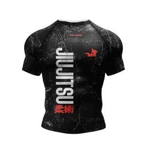 Cody Lundin - " JIU JITSU "-  Short Sleeve MMA  Compression  Shirt / Rash Guard