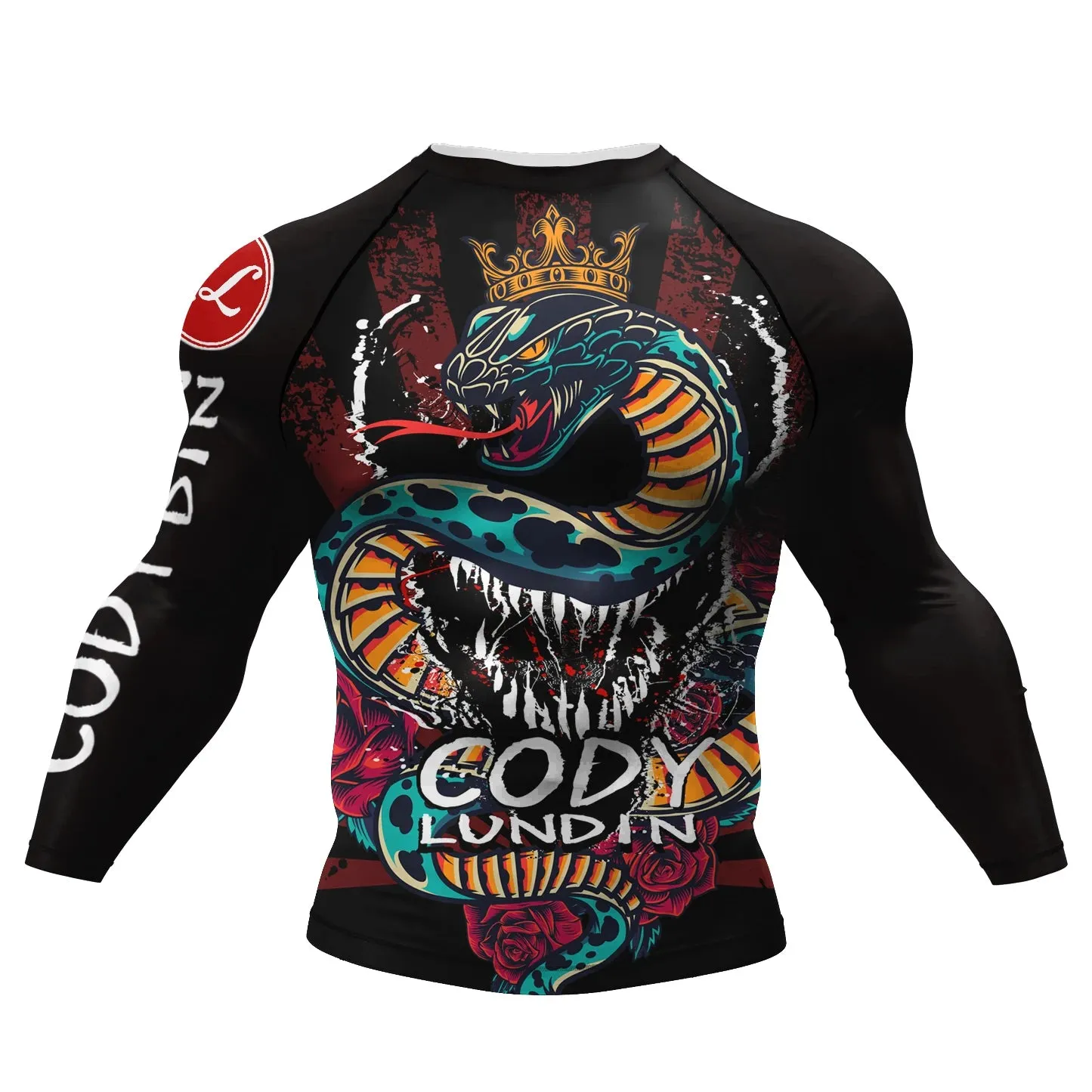 Cody Lundin - " King Cobra "  -  Long Sleeve MMA  / BJJ  Compression Shirt / Rash Guard