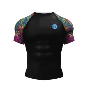 Cody Lundin - " Psychedelic "  -  Short Sleeve MMA  / BJJ  Compression Shirt / Rash Guard