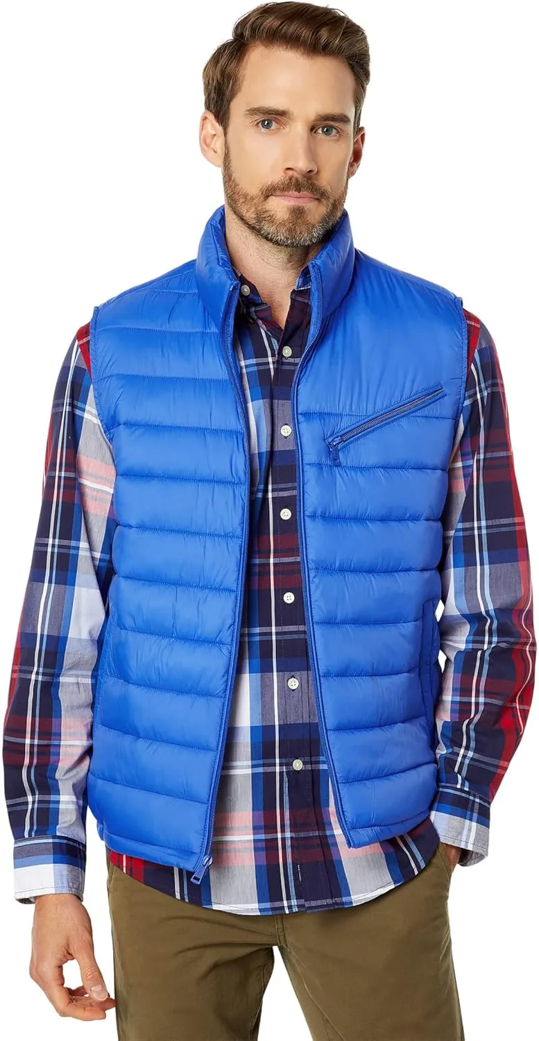Cole Haan Men's Quilted Puffer Vest with Chest Zip Pocket