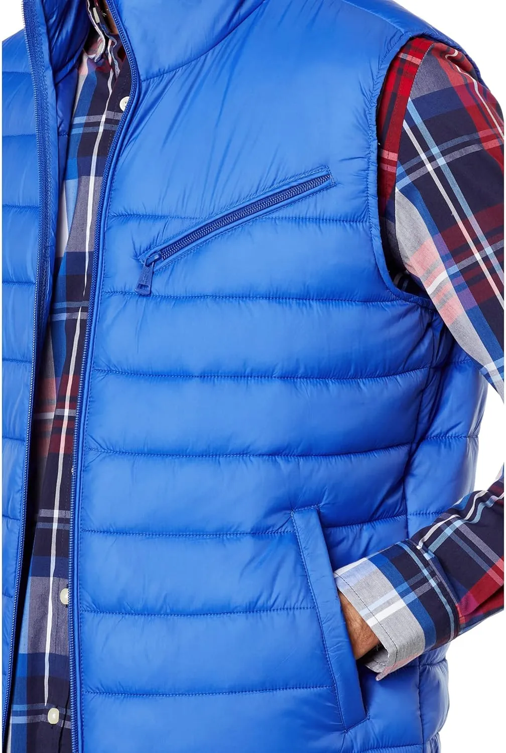 Cole Haan Men's Quilted Puffer Vest with Chest Zip Pocket