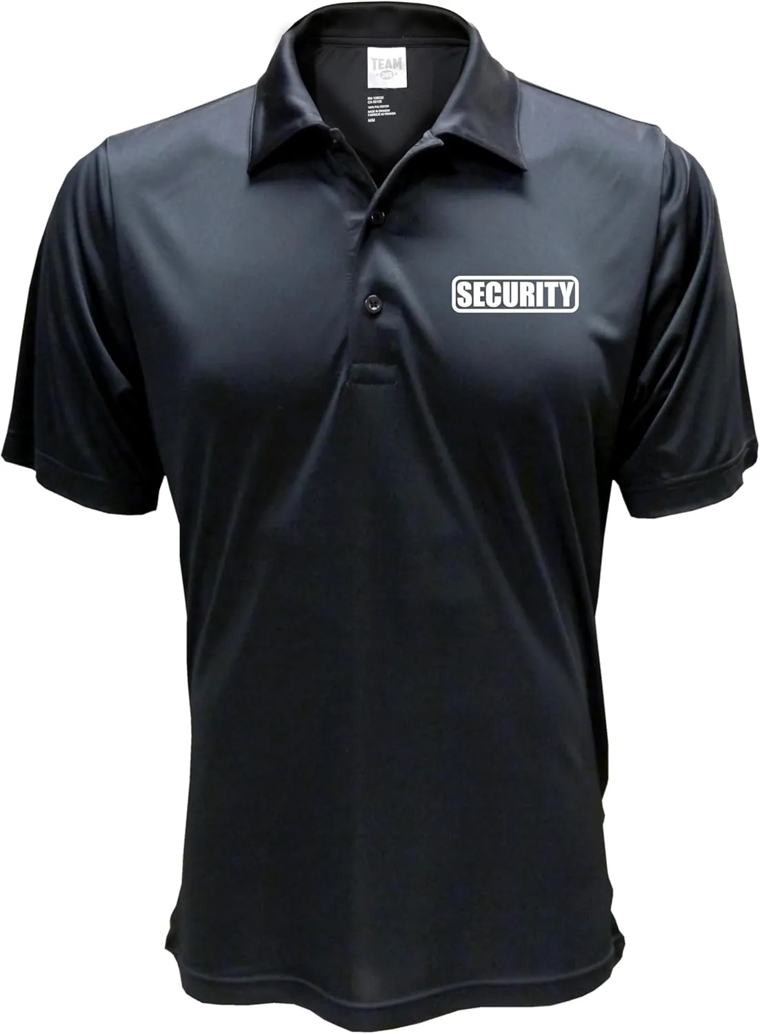 Conspiracy Tee Security Polo with Reflective Design front and back, Performance Polo w/Moisture Wicking Technology
