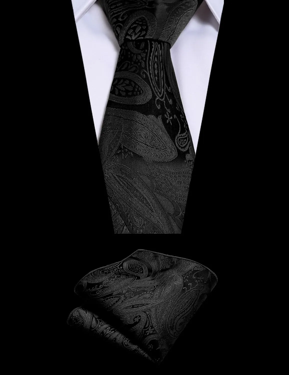 COOFANDY Men's Christmas Vest Tie Set 3PC Paisley Jacquard Waistcoat and Necktie Pocket Square for Holiday Party Wedding
