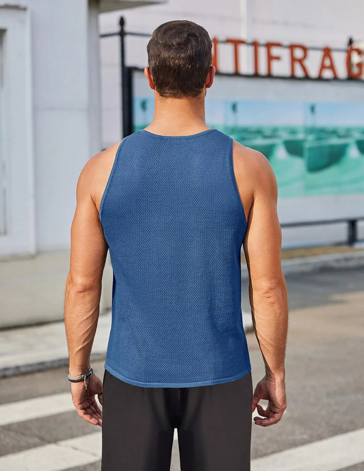 COOFANDY Mens Tank Tops Summer Beach Sleeveless Muscle Shirts Casual Knit Tanks Workout Gym Tee