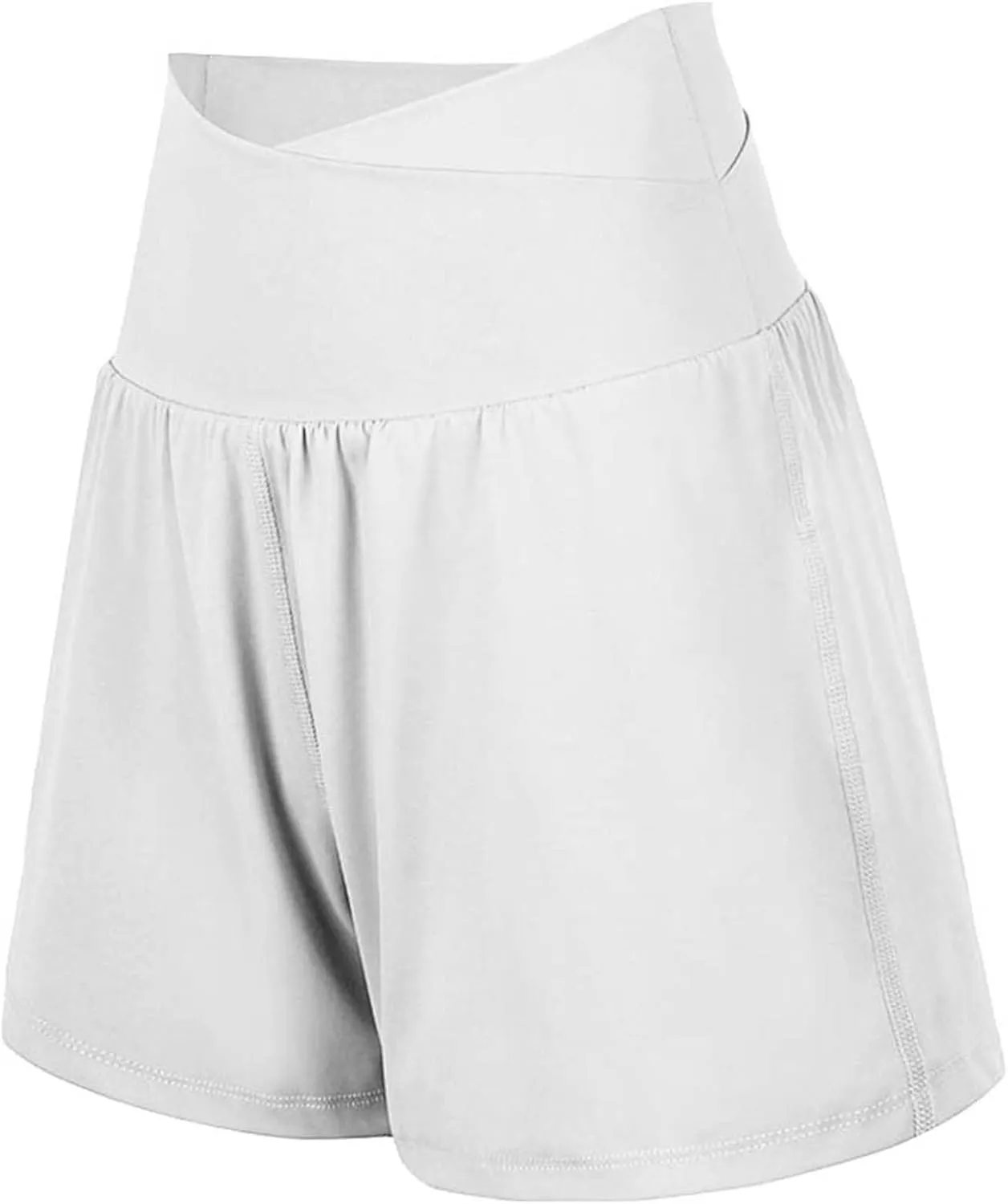 Crossover Flowy Shorts for Women 2 in 1 Athletic Gym Workout Butterfly Short Sweat Cute Yoga Skirt Skort with Pockets