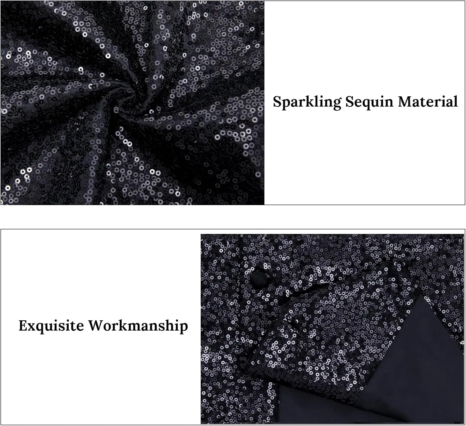 DiBanGu Mens Sequin Suit Vest and Tie Set, Shiny Dress Waistcoat & Bowtie with Tie Clip Lapel Pin for Party Prom Wedding