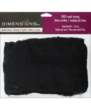 Dimensions 100% Wool Roving 1.76oz Black