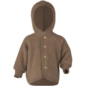 Engel Hooded Jacket With Wooden Buttons  Walnut