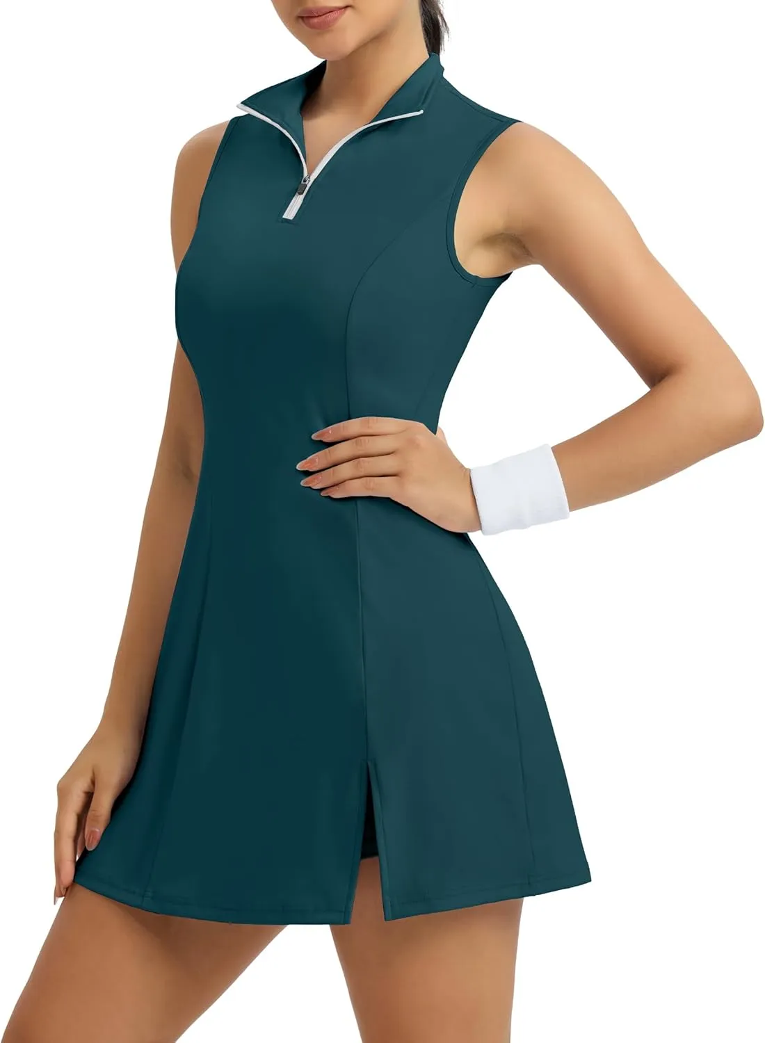 Fengbay Tennis Dresses for Women,Golf Dress with Shorts and Pockets for Athletic Dress Sleeveless Workout Dress