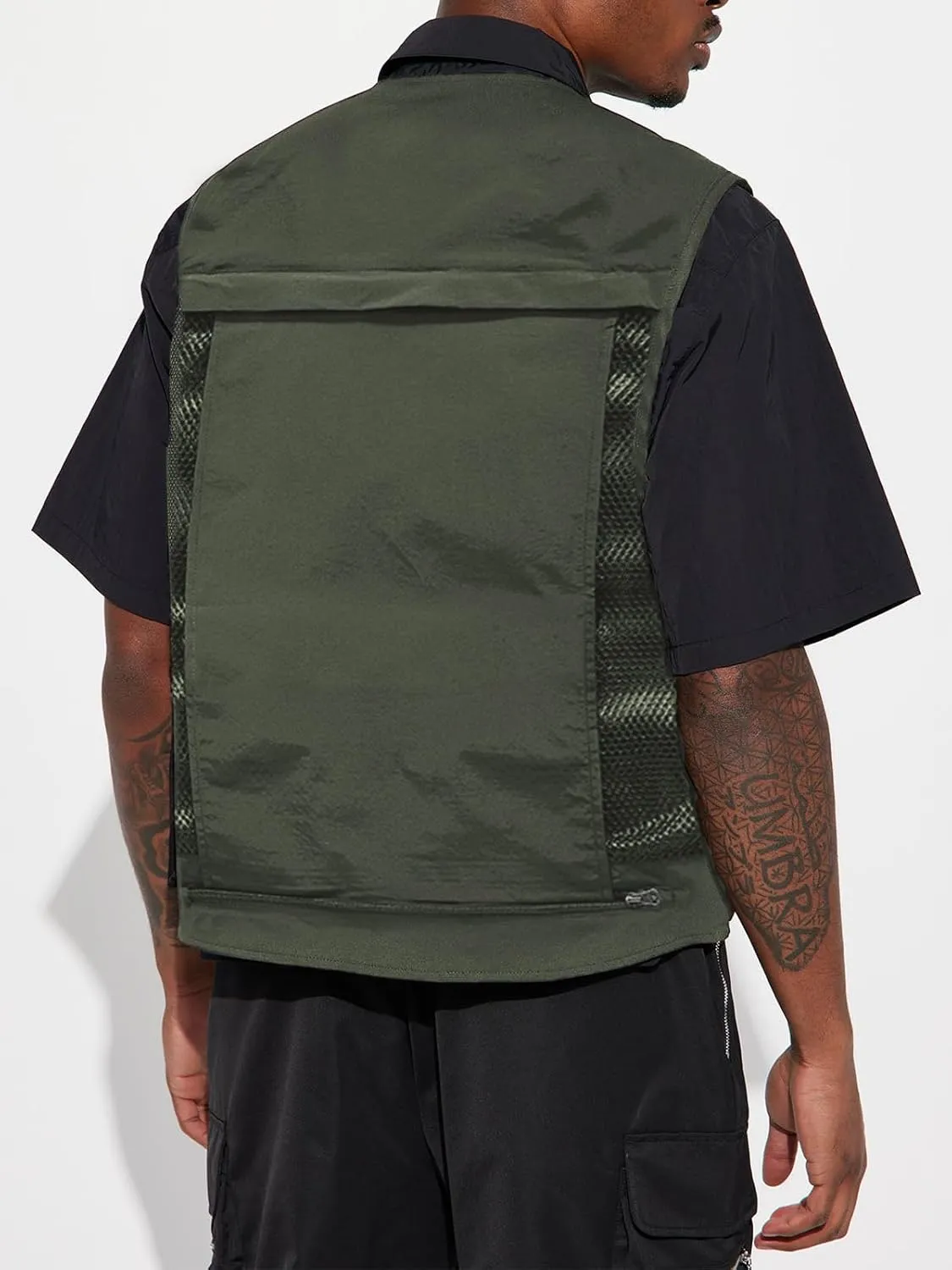 Fishing Vest for Men Casual Cargo Outerwear Work Outdoor Travel Lightweight Jacket with Pockets