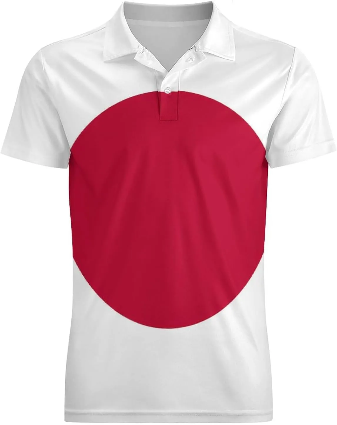 Flag of Japan Japanese Men's Polo Shirt Short Sleeve Casual Athletic Quick Dry Golf T-Shirts