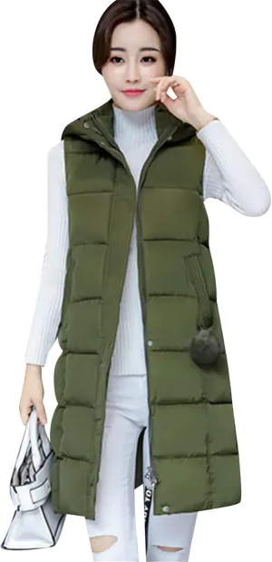 FLITAY Women Fall Winter Sleeveless Vest Coat Hooded Pocket Plus Size Vest Soft Lightweight Zipper Coat Vest