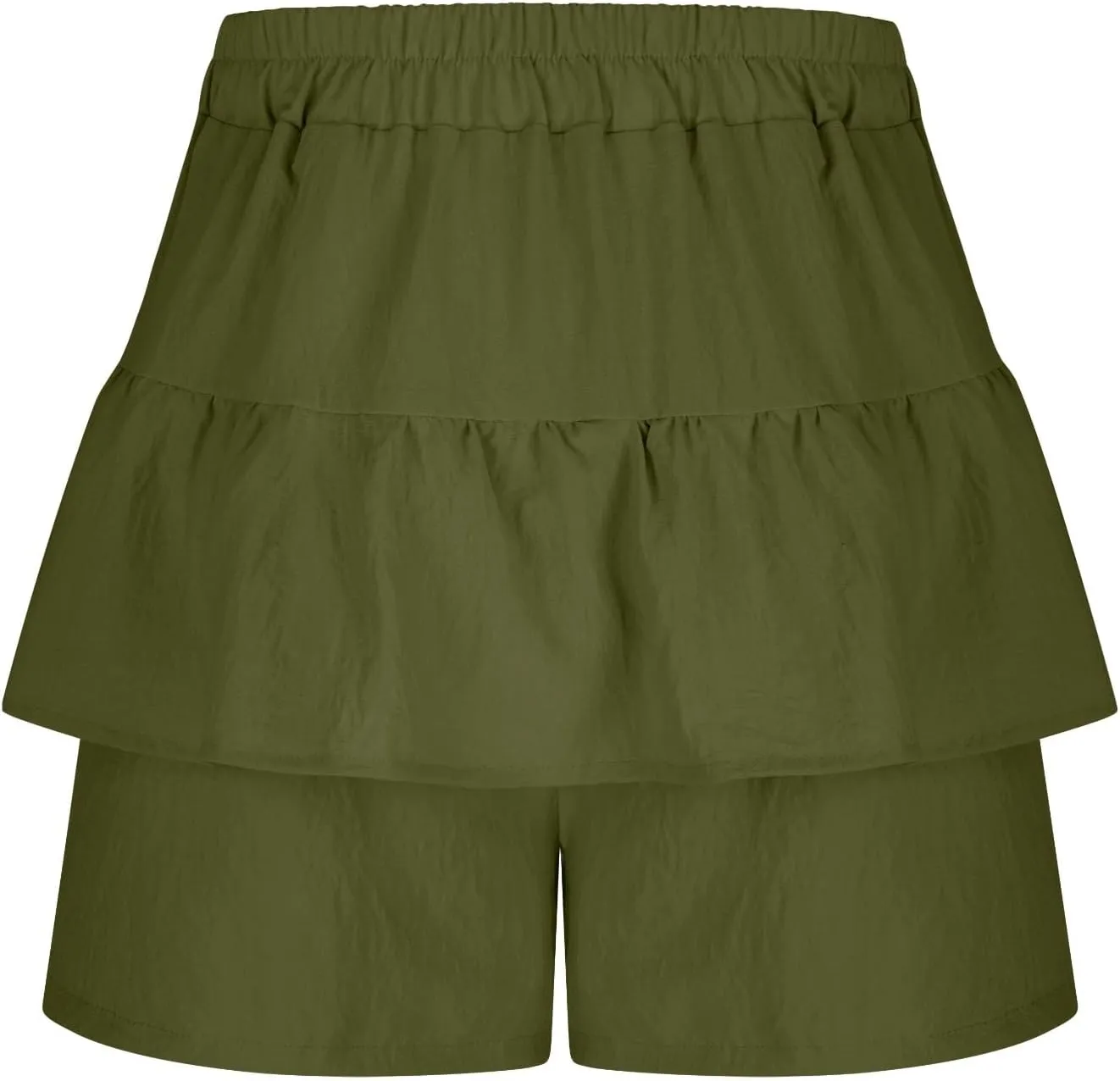 Flowy Shorts for Women Boho Ruffled Tiered Skorts Casual High Waist Mini Skirts Tennis Golf Comfy Shorts 2025