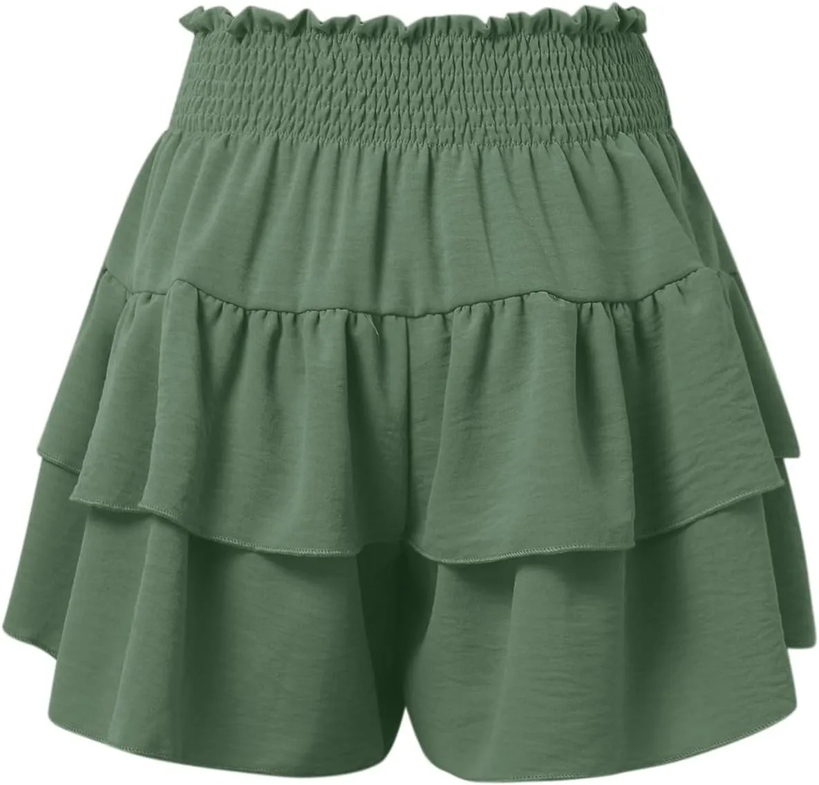 Flowy Skorts for Woman Summer Ruffle Tiered High Waist Casual Skorts Trendy Cute Golf Tennis Gym Workout Mini Skirts