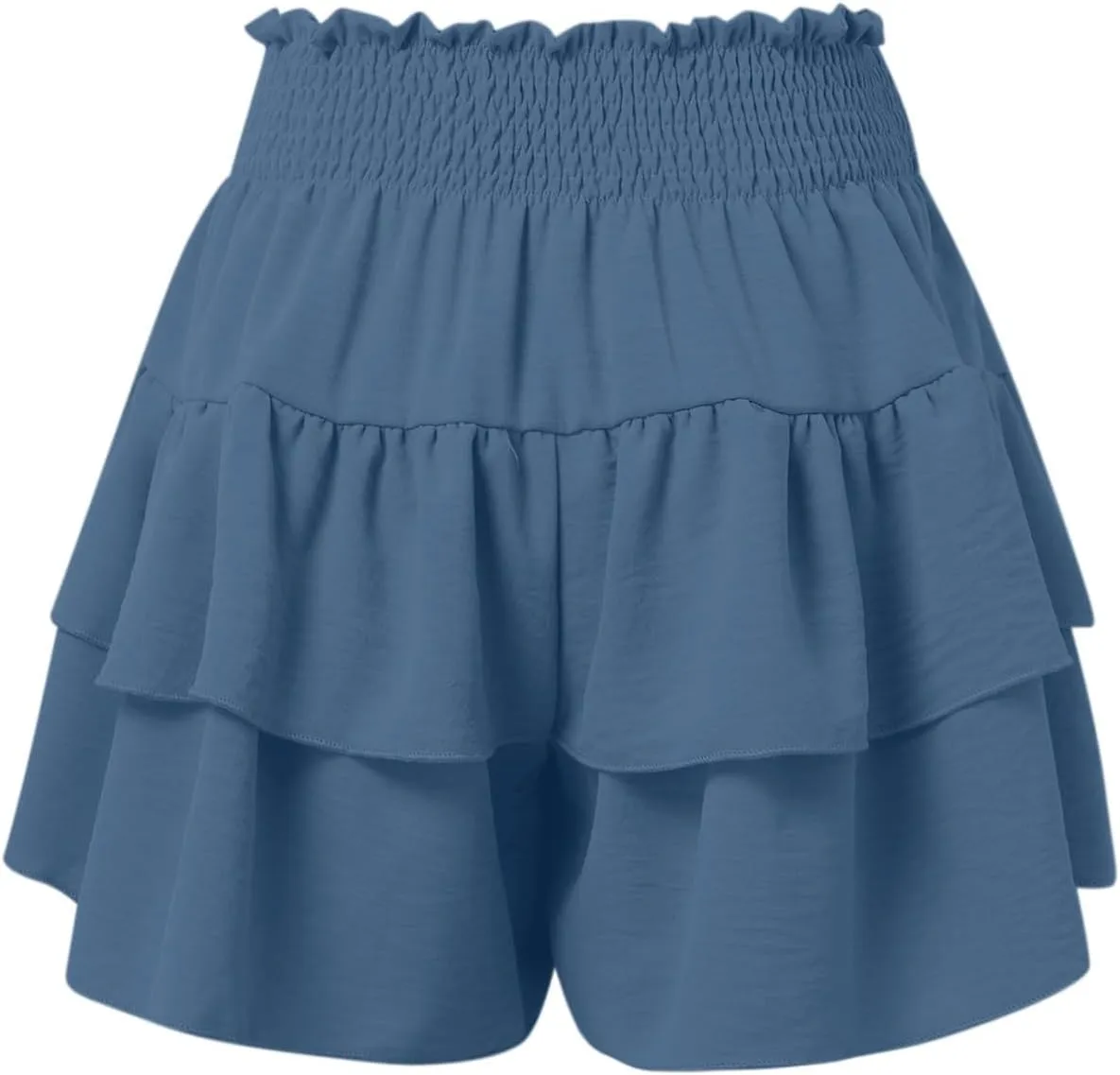 Flowy Skorts for Woman Summer Ruffle Tiered High Waist Casual Skorts Trendy Cute Golf Tennis Gym Workout Mini Skirts