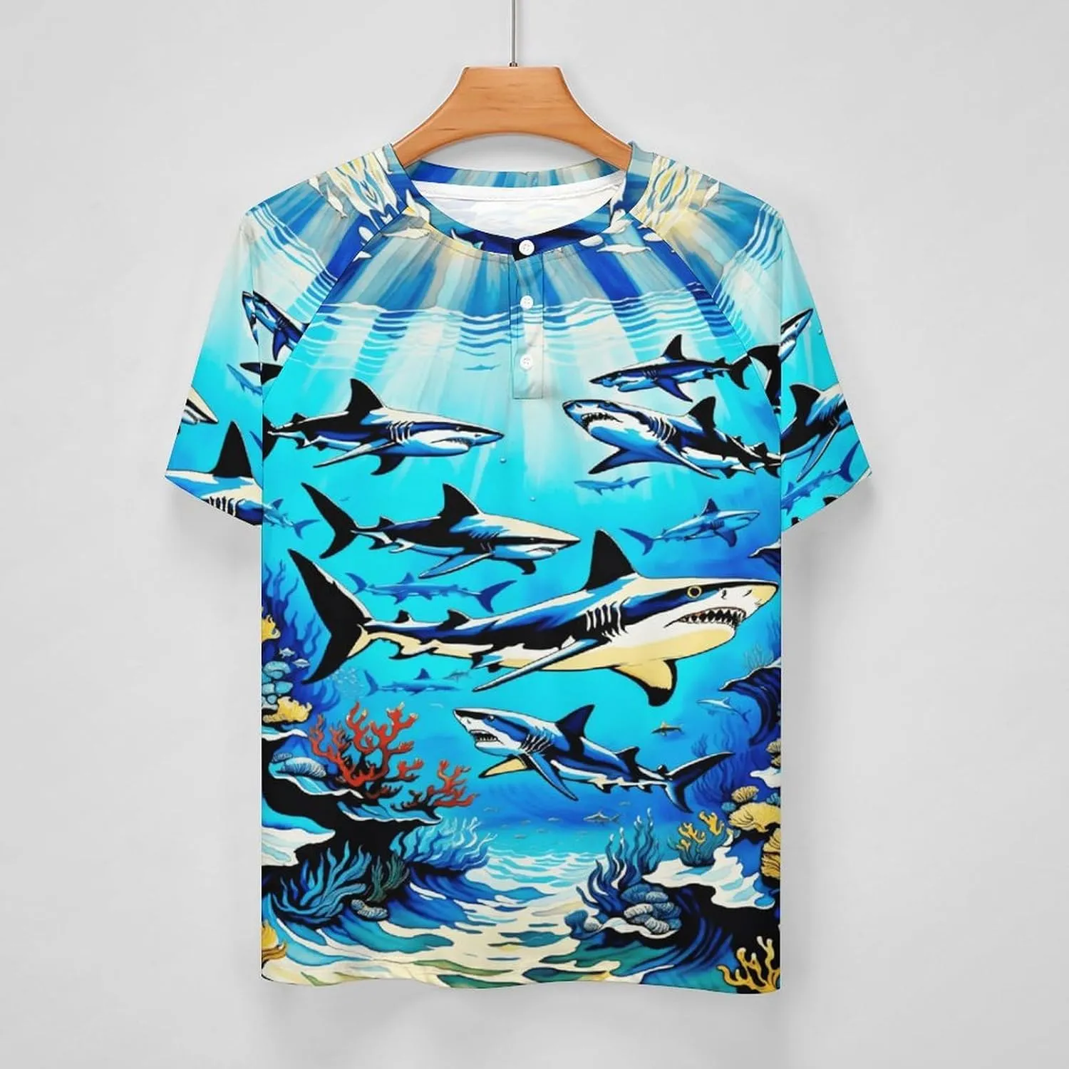 for Men Short Sleeve Shirts Bird Pattern V Neck Shirt Tshirt Casual Tops Pullover Quick Dry with Designs