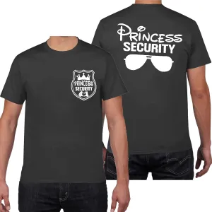 FRYAID Princess Security Team Shirt Men Magical T-Shirt Magic Kingdom Tees Dad Birthday Party Family Trip Short Sleeve Tops