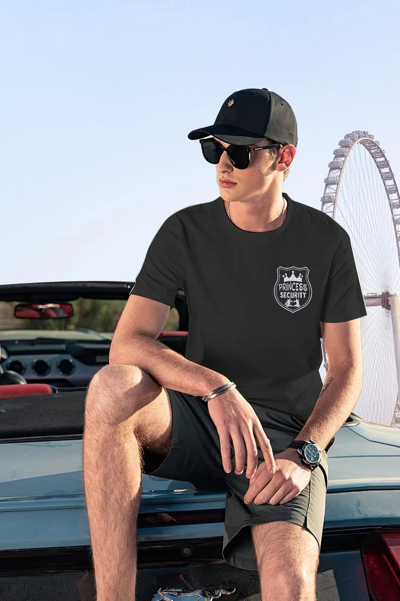 FRYAID Princess Security Team Shirt Men Magical T-Shirt Magic Kingdom Tees Dad Birthday Party Family Trip Short Sleeve Tops